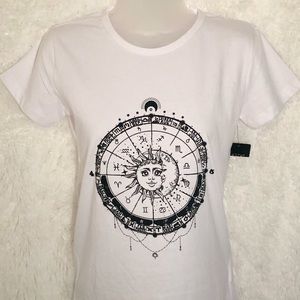 3/$30 astrology zodiac wheel graphic tee
